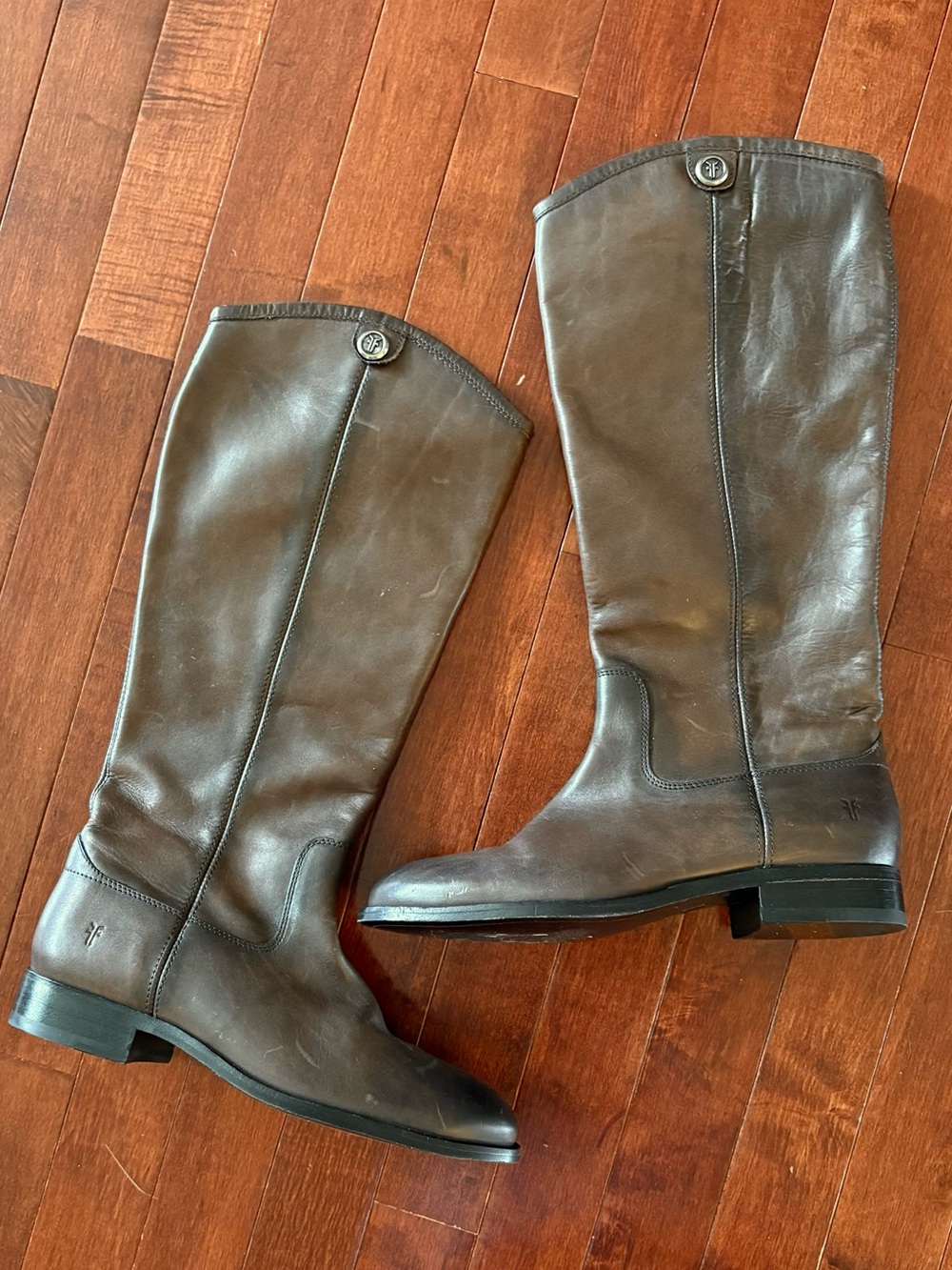 New Frye Tall Brown Leather Riding Boots
